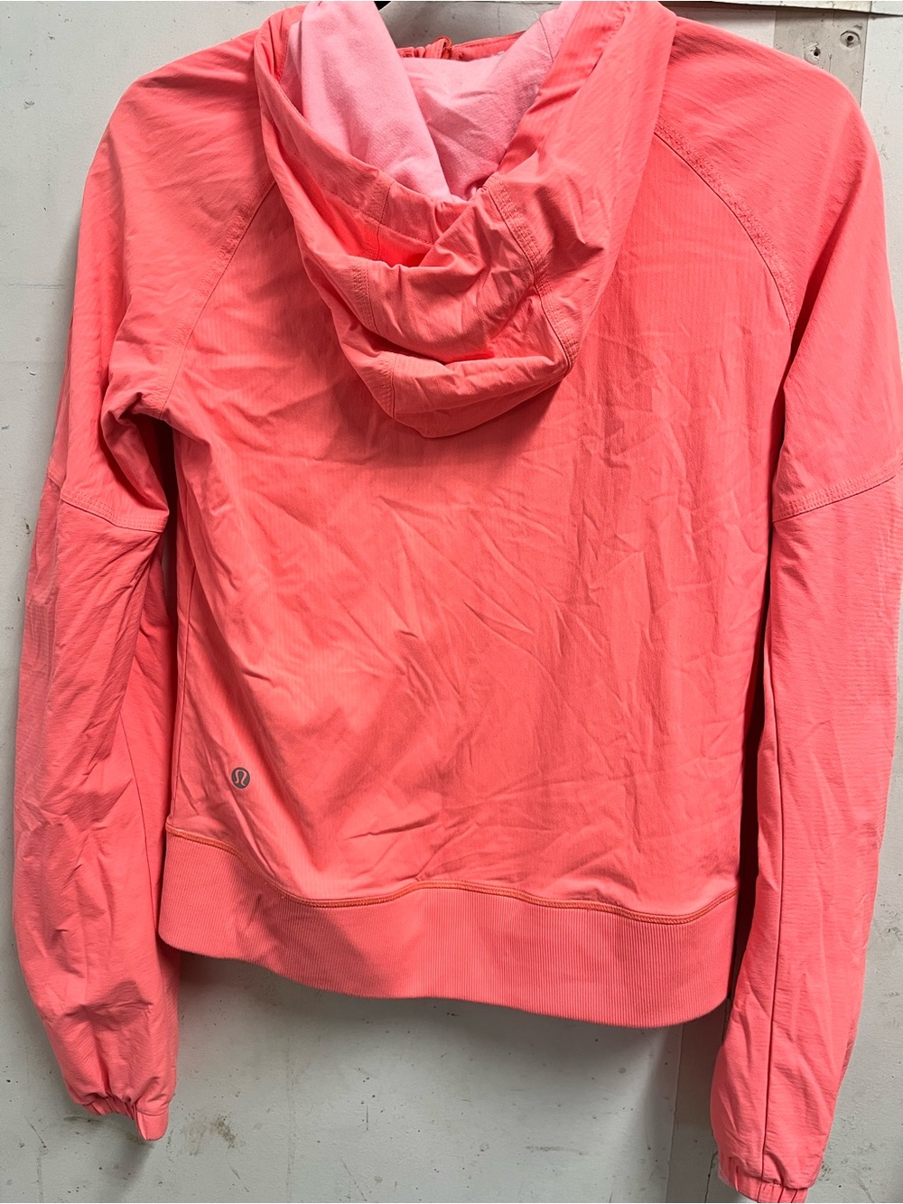 lululemon athletica Coral Pink Hooded Zip Bomber Jacket - Picture 3 of 3